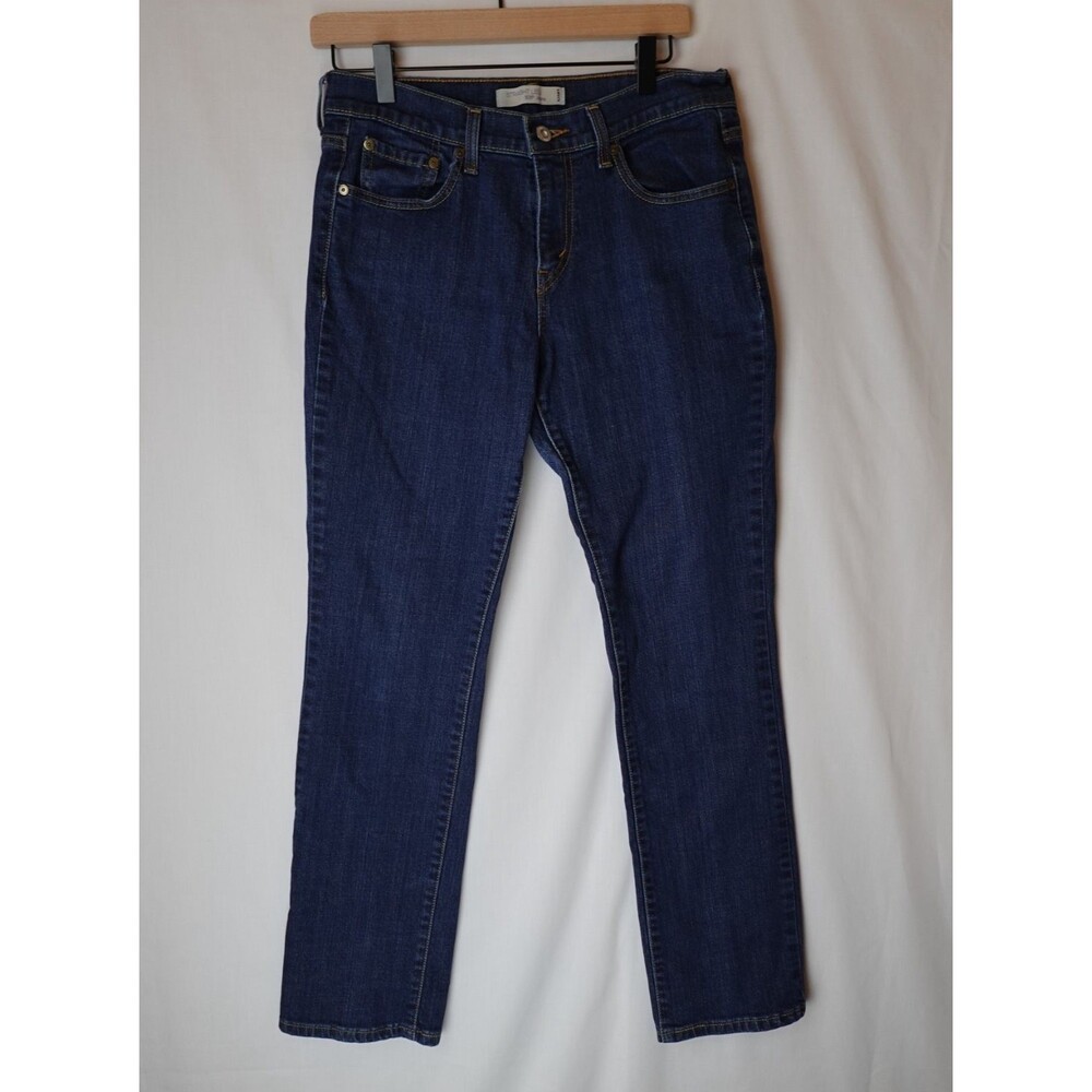 Levi's 505 Women's Straight Leg Jeans Size 8M Blue Denim Mid Rise Stretch 30x30